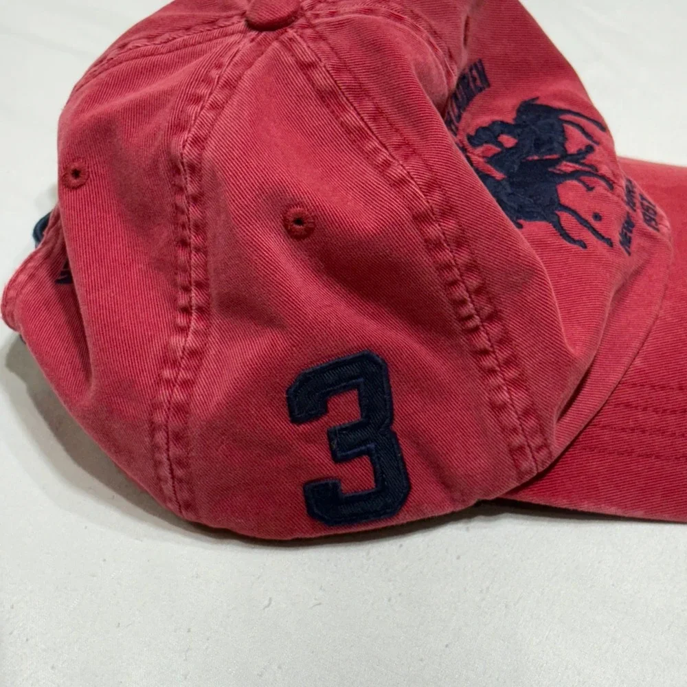 Polo Ralph Lauren Hat Unisex OS Red Mercer Classic Hunter Jumper Team Strapback